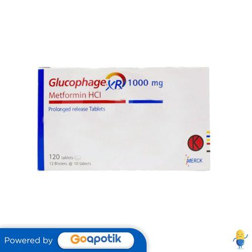 GLUCOPHAGE XR 1000 MG BOX 120 TABLET