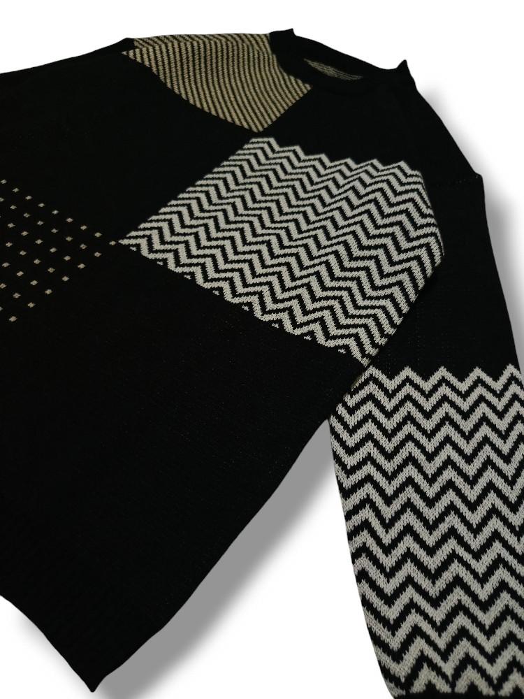 JANGO Knitwear Sweater Motif Vintage | Sweater Rajut Unisex Premium Crewneck