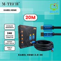 Gambar Kabel HDMI v.2.0/b Ultra HD 4K 20 Meter Gold Komputer Accessories  Male - black dari Multi Komputer Kota Administrasi Jakarta Barat 1 Tokopedia