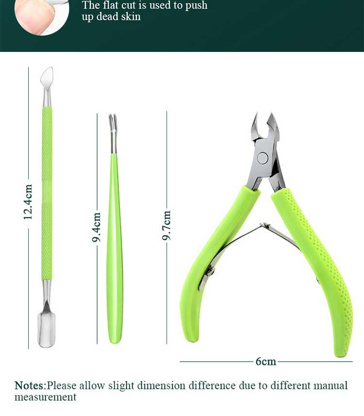 Product Introduction of BORN PRETTY 3 pcs/set  Nail Steel Pusher Tool Clipper Dead Skin Pliers Nail Art 58900 11