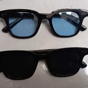 BISA COD F5327 Kacamata Lensa Warna-Warni / Kacamata Bingkai Retro Persegi Fashion Wanita & Pria Eyewear Sunglasses