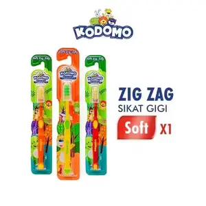 KODOMO Kids Sikat Gigi Sift Zig Zag & Reguler Warna Random Harga Satuan