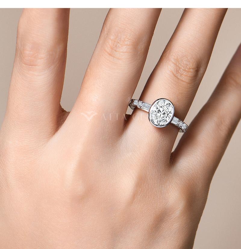 Product Introduction of 2.0CT Oval Cut Synthetic Moissanite ring Anniversary Engagement Gift Beauty Jewelry R134 5