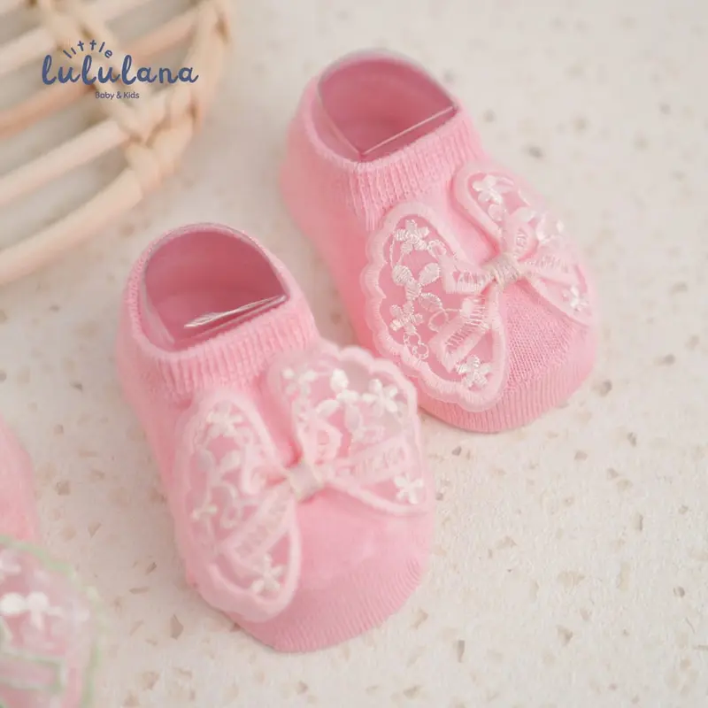 Little Lululana - Lily | Kaos Kaki Bayi Unisex Sepatu Anak Bayi 3D | Newborn Baby Socks | Kaos Kaki Bayi perempuan 0–6 Boneka Lucu Anti Slip satu  paket 6