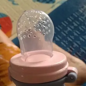 LULU BABY | Empeng/ Dot Buah Bayi Peremium Pegangan Kepala Beruang Pink Blue