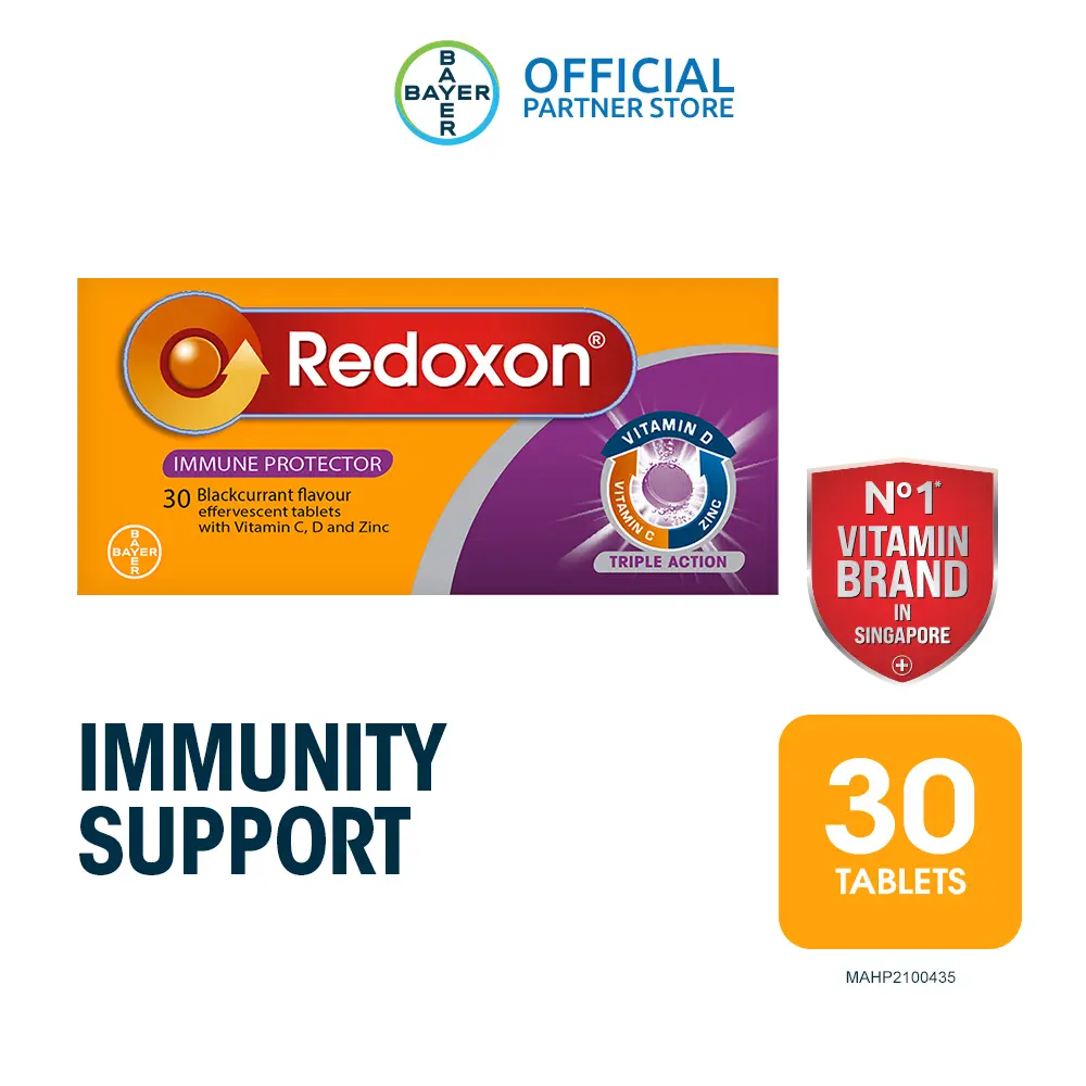 Redoxon Triple Action Effervescent Blackcurrant Tablets 30s