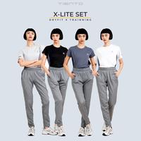 Gambar Tiento Setelan Olahraga Wanita Kaos Lari Dry Fit Lengan Pendek Baju Running Celana Panjang Training Gym Fitness Sport Extra Lite - BLACK GREY, S dari TIENTO INDONESIA Kota Bandung 1 Tokopedia