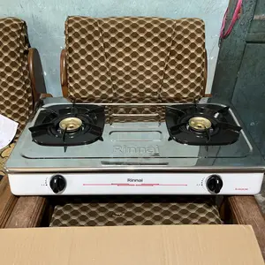 Rinnai Kompor Gas 2 Tungku RI-602EW Stainless - Cooker Hob Dapur Rumah Warna Putih