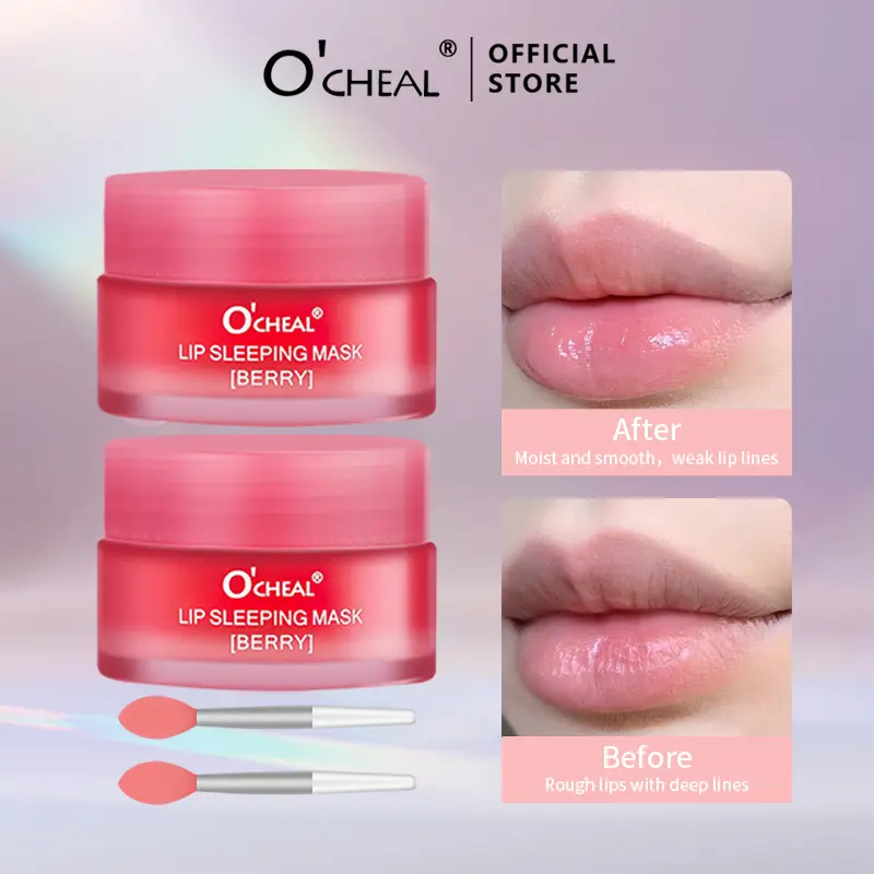 1/2/3 Pcs Night Sleeping Maintenance Moisturizing Lip Gloss Bleach Cream Anti Aging Repair Lips Mask Ocheal Lip Balm