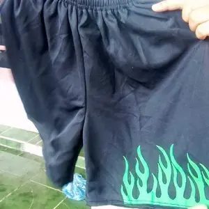 CELANA PENDEK KOLOR ANAK MOTIF API MENYALA CELANA OLAHRAGA BAHAN LOTTO