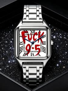 Reloj de lujo para mujer con esfera cuadrada, esfera árabe, resistente al agua hasta 30 m, diseño elegante, correa de acero inoxidable, estilo casual, perfecto para uso diario o como regalo