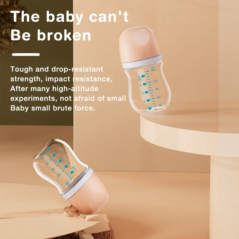 Dr.isla GB01 Botol Susu Bayi Anti Jatuh Bahan PP Tahan Panas Tinggi Dot Terbaru Desain Aliran Lambat Anti Tersedak Silikon Food Grade Aman BPA Free Mudah Dibersihkan untuk Bayi Baru Lahir atau Bayi Perut Sensitif 6