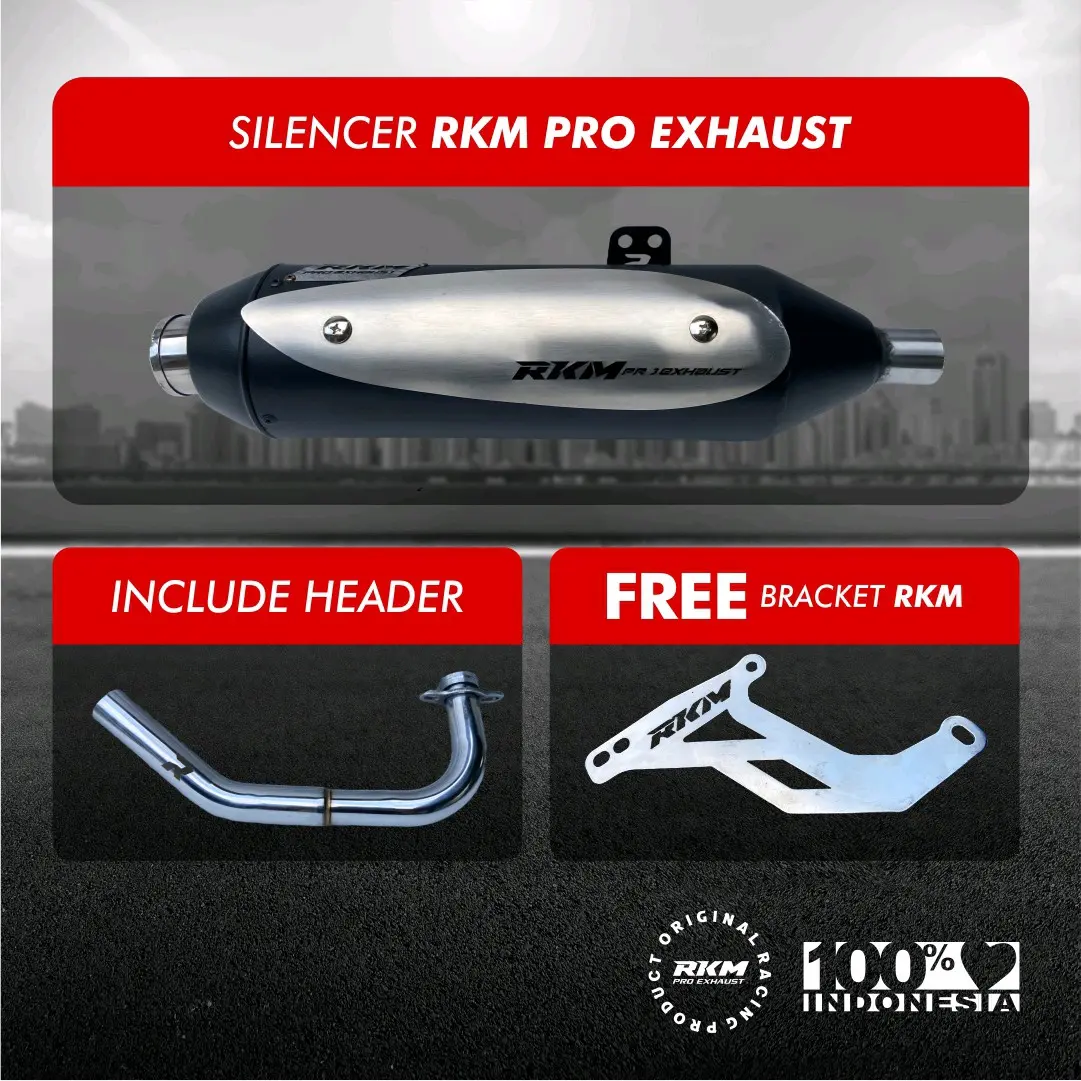 KONDOMAN MIO ORIGINAL RKM PRO EXHAUST /knalpot std racing/knalpot racing/knalpot mio Motorcycle