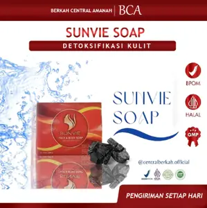 SUNVIE FACE & BODY SOAP SABUN CERAHKAN WAJAH & BADAN DGN DNA SALMON & ARANG AKTIF