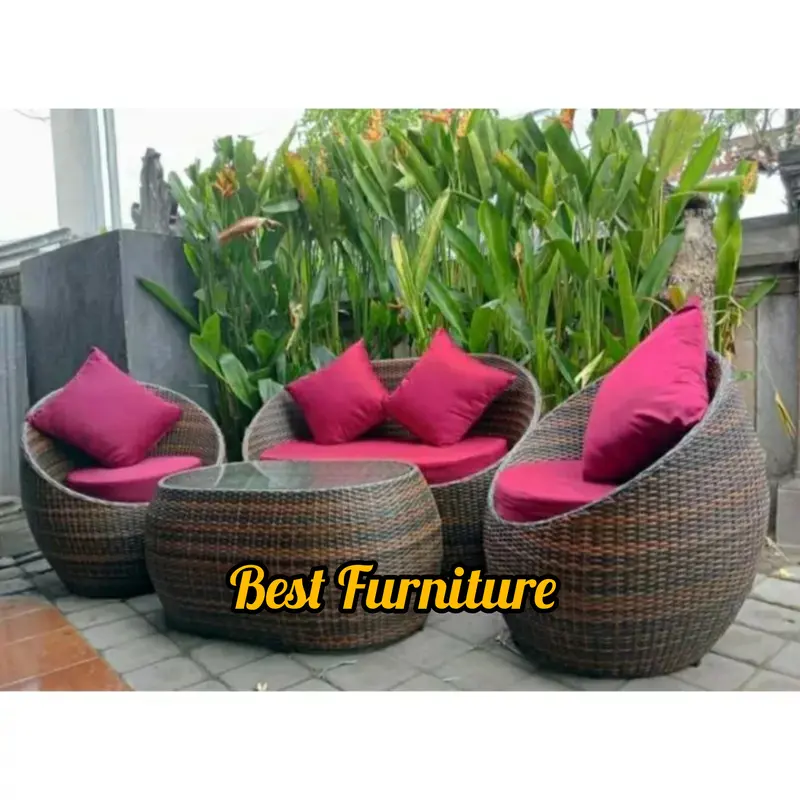 Set Kursi Sofa Korsi Bangku Duduk Meja Teras Malas Santai Empuk Anyaman Rotan Sintetis Gentong Putri Untuk Teras 1 set Modern Mewah Ruang Tamu Rooftop Original Minimalis 8