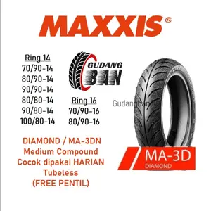 MAXXIS 80 80 / 90 80 / 100 80 DIAMOND atau MA V6 70 90 / 80 90 / 90 90 R14