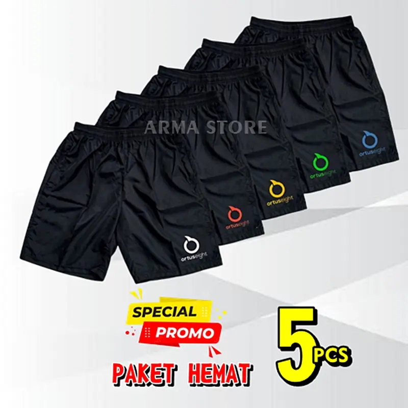 Paket isi 5 pcs Celana Pendek Olahraga Celana Kolor Pria dan Wanita Uniseks Celana Sport futsal jogging volly renang gym lari