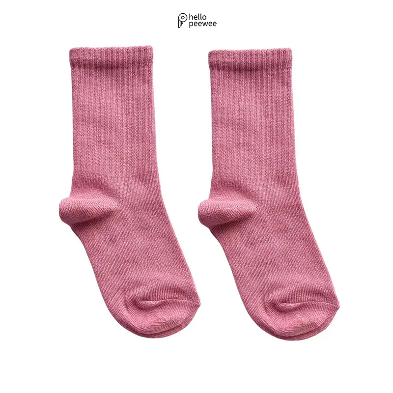 PEEWEE Kaos Kaki Anak Kids Socks Oldschool Polos Basic Series Unisex 0-6 Tahun Bayi 6