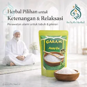 GARAM RUQYAH ASSYIFA HERBAL BATH SALT PREMIUM 1000 Gr Mandi Cair Scrub Tubuh penangkal sihir hilangkan aura negatif solusi dagangan sepi pembeli