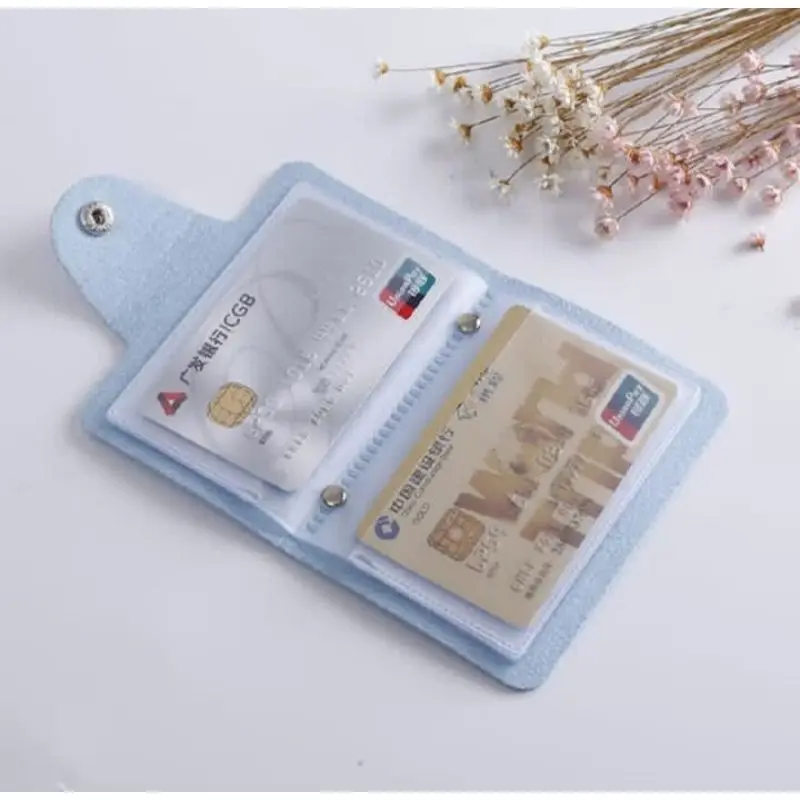 LittleBeeShop-big bing Dompet Kartu Kulit 12 Slot Tempat Kartu ATM KTP RFID Praktis untuk Pria & Wanita
