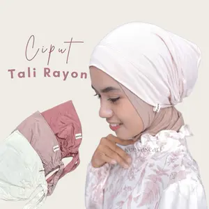 CIPUT TALI TURKI INNER HIJAB by keeyascarf Rayon Premium Bahan Strechy Ciput Hijab