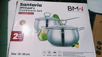 Product Review of GOLDEN EAGLE - Panci Set 16CM dan 18CM Panci Rebus Tutup Kaca Soup Pot Stainless Steel from E**♉ 0
