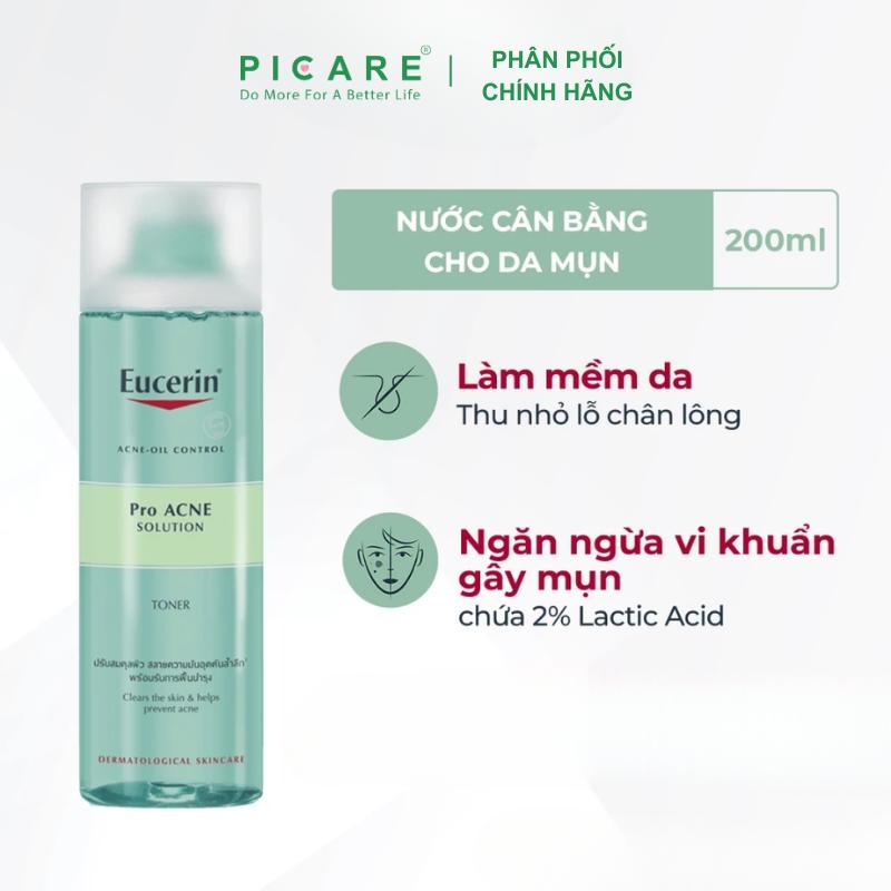  Nước Hoa Hồng Dành Cho Da Nhờn Mụn Eucerin Pro Acne Toner 200ml - 88983 Làm Đẹp Da Skincare Dưỡng Ẩm Da Chăm Sóc Da Dưỡng Da Mặt 
