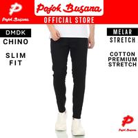 Gambar Pojok Busana DMDK Chino Pants Slim Fit Pria - Bawahan Celana Panjang Premium Cotton Stretch - Black - SLIM, 30 dari Pojok Busana Store Kota Administrasi Jakarta Utara 3 Tokopedia