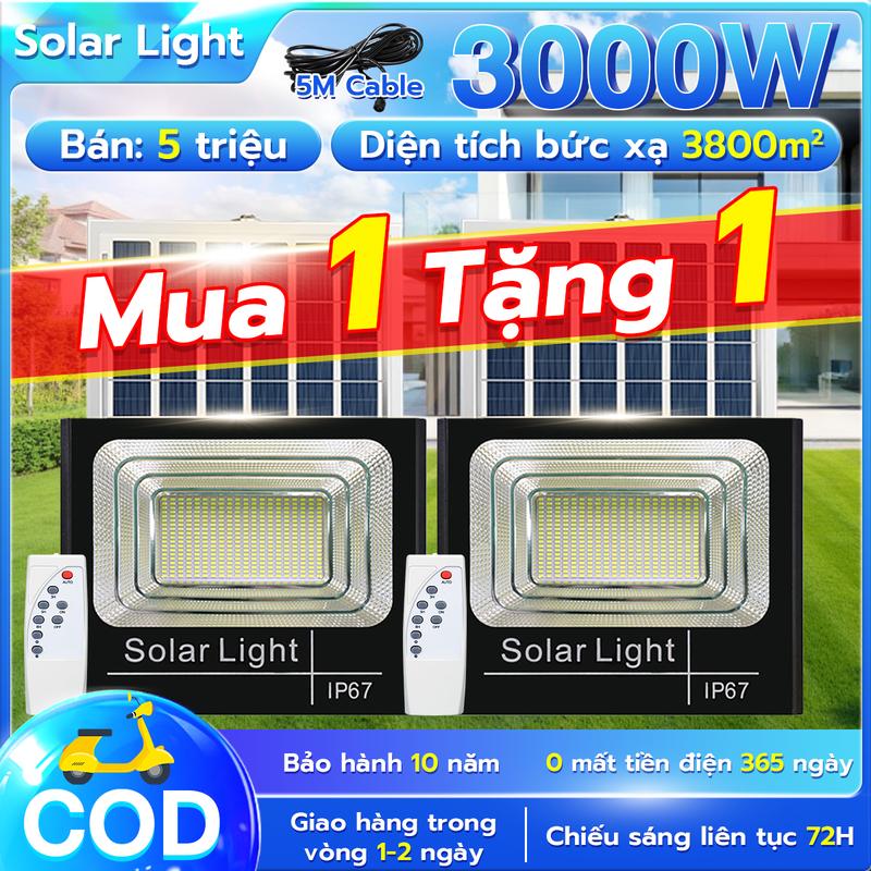 Đèn Năng Lượng Mặt Trời 3000W Chống Nước IP68 Chống Sét Trộm Tự Động Bật Sáng Đèn Solar Light Chính Hãng Tiết Kiệm Điện 100% Vận Chuyển 24 Giờ bóng đèn năng lượng mặt trời đèn mặt trời đèn năng lượng mặt trời nhỏ mini đèn trang trí ngoài trời đèn solar