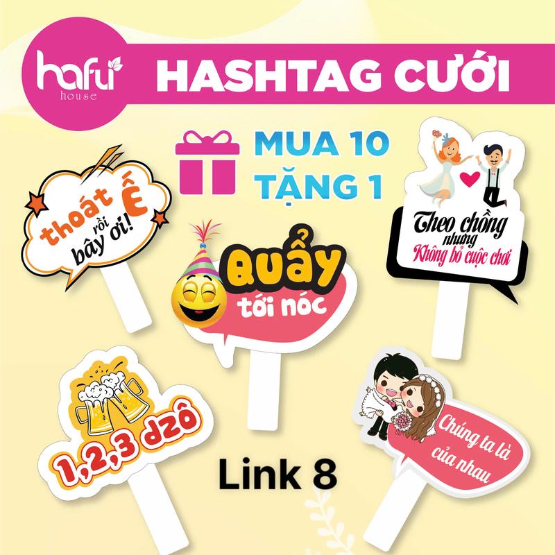 [401-450] Hashtag đám cưới - BẢNG CHỤP HÌNH CẦM TAY [Hashtag chụp hình] - (Mẫu có sẵn)