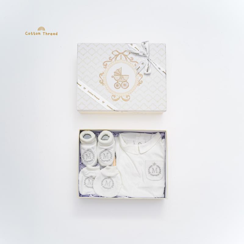 Bundling Newborn Hampers Baby Romper Mitten & Booties TENCEL️ Giftset Box - Kado Hadiah Lahiran Bayi - Cottonthread 0