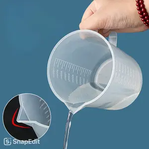 Gelas Ukur 500ml Plastik Tebal Food Grade Transparan Measuring Cup Takaran Air Cocok