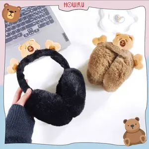 HOW.R.U | Ear Muff Korea Lipat Cute Bear / Penutup Telinga Anti Dingin untuk Anak dan Dewasa