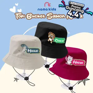 SABLON BUCKET ANAK KARAKTER COSTUM NAMA ANAK BUCKET TALI ANAK SABLON KARAKTER HEWAN LUCU BUCKET ANAK MURAH