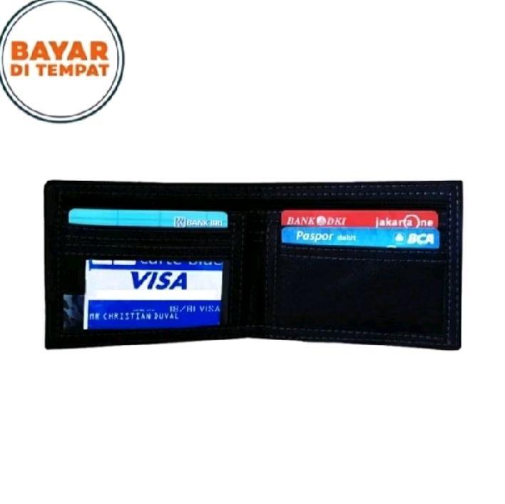 DOMPET DISTRO DOMPET LIPAT PRIA KULIT SINTETIS FREE BOX Hitam 2