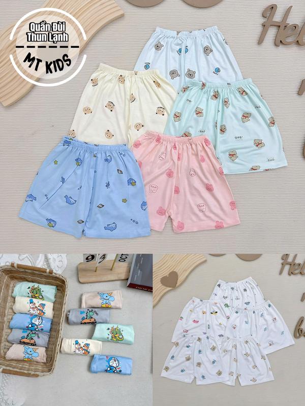 [ Loại Đẹp ] Combo 10 Quần Đùi Chục Thun Lạnh ,  In Họa Tiết Cho Bé Phù Hợp Cho Cả BÉ Trai Bé Gái 0