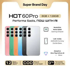 Infinix Hot 60 Pro 8/128GB - Up to 16GB Extended RAM - Helio G200 - 6.78 inch 144Hz AMOLED - 50MP - 5160 mAh - NFC