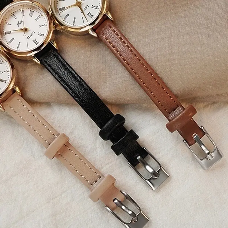 Tasty Tales - Jam Tangan Casual Wanita Analog Kecil Dial Bulat Dengan Strap Pu Leather Fashion 1