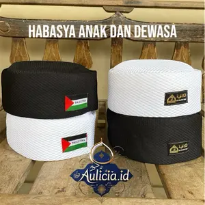 PECI KOPIAH SONGKOK HABASYA BULAT ANAK/DEWASA NYAMAN DIPAKAI UNTUK BERIBADAH Muslim