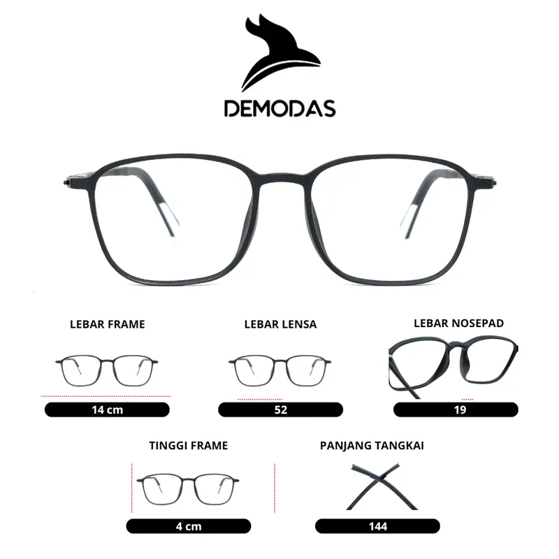 Kacamata Lentur Frame DG2225 Demodas Unisex dengan Lensa Bluecromic Photochromic Blueray Antiradiasi untuk Pria dan Wanita Photocromic 8