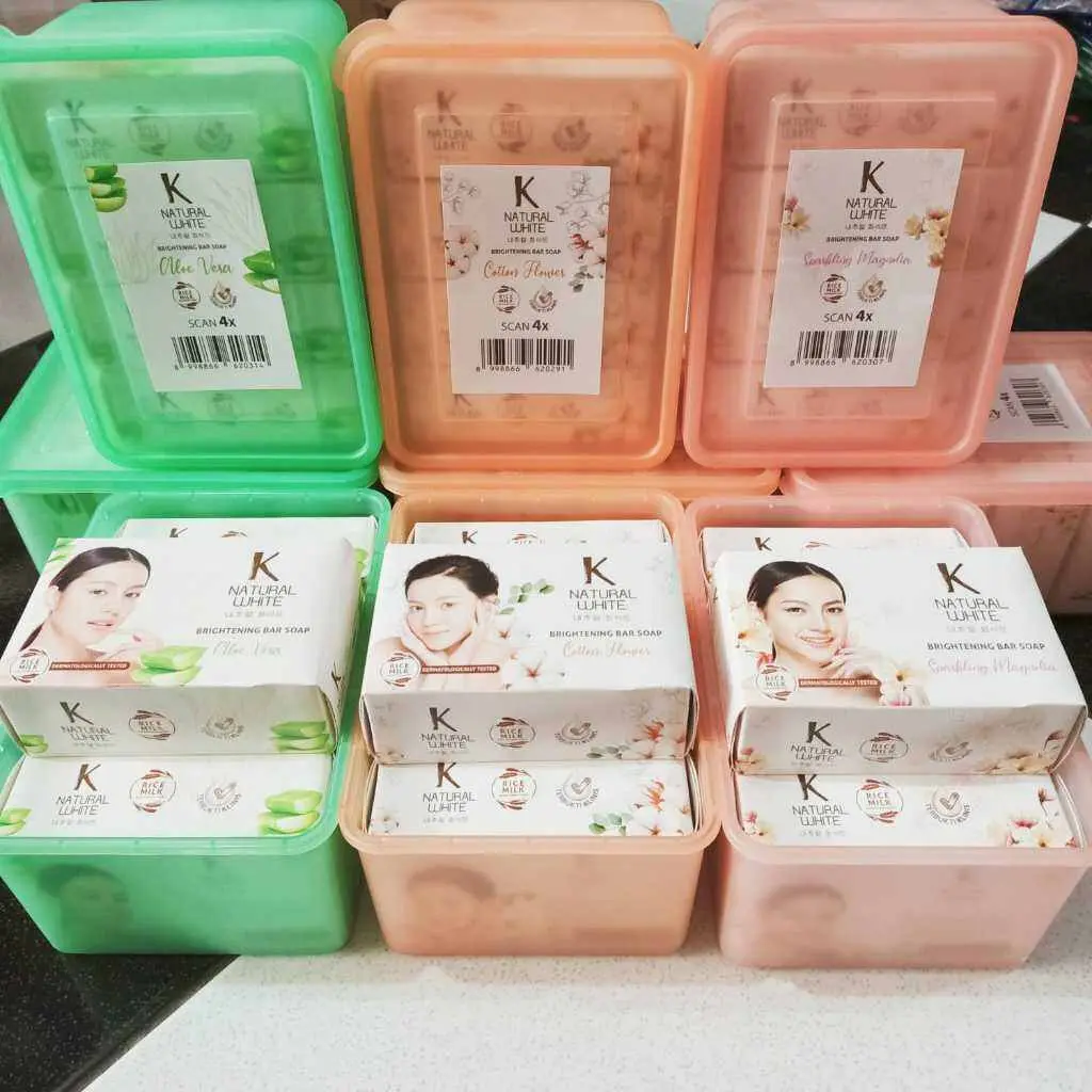 8 PCS SABUN K NATURAL WHITE 85 GRAM FREE TEPAK Soap Mencerahkan