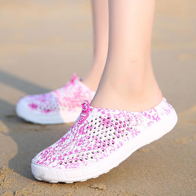 Product Introduction of 2023 New Hot Sale Casual Shoes Women Wedge Beach Shoes Summer Sandals Non-slip Round Toe Sandals Holiday Slippers Walking Shoes Footwear Girl Knee Comfort 41