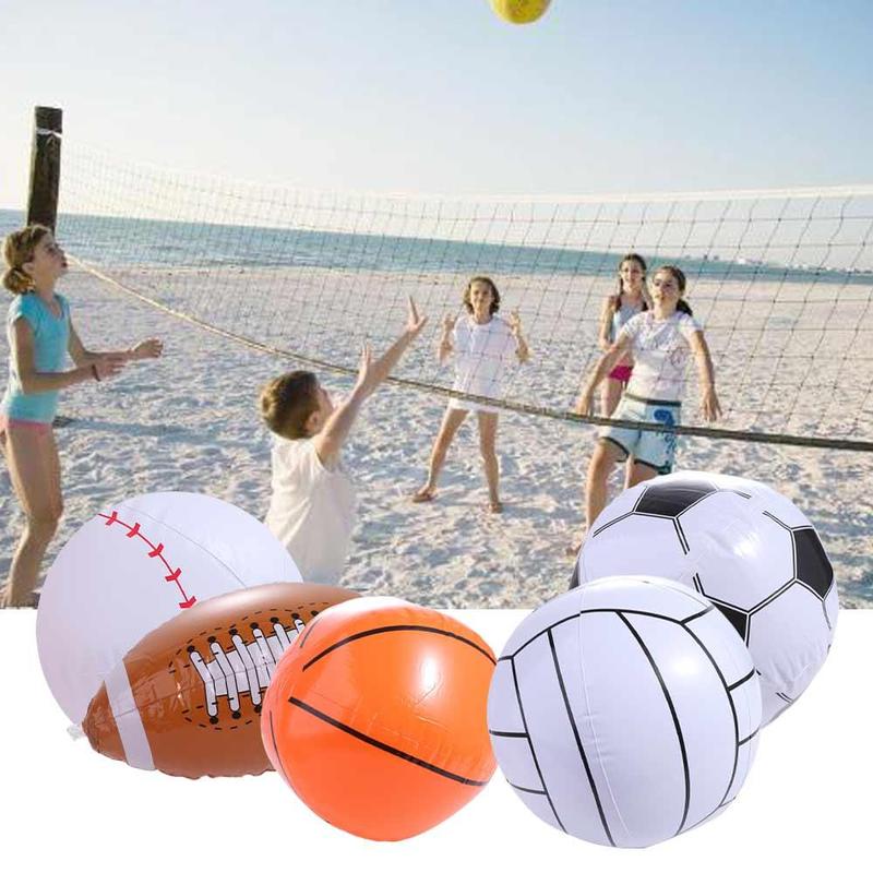 Children Student Rugby Inflatable Football Blow Up Basketball Inflatable Baseball Sport Balls Beach Ball Inflatable Toy Ball Kids Toy 0