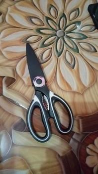 Product Review of Gunting Dapur Serbaguna Pemotong Sayur Daging Pembuka Tutup Botol Stainless Steel hitam kitchenware from o**a 0
