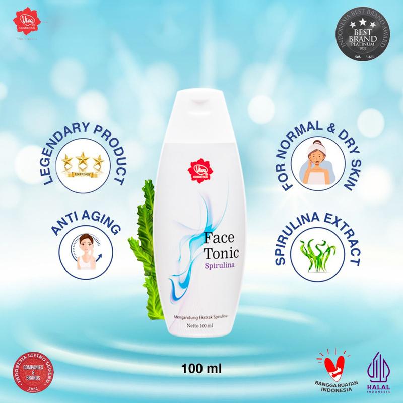 Viva Face Tonic Toner 100ml Untuk Menyegarkan Kulit Melembakan Kulit 5