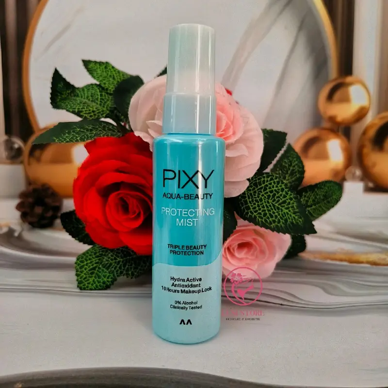 BPOM Pixy Aqua Beauty Protecting Mist 60ml Setting Spray Glow 3