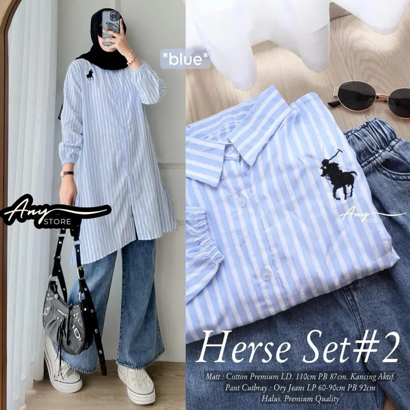 One Set Rok Blouse Salur Denim Series Selina Kiran Jelita Ivanka Herse 8