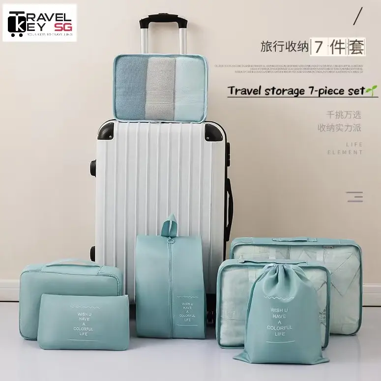 7 Pcs Travel Organiser Bag Travel Bag Duffel Bag Storage Bag Travel Storage Bag Set Foldable Compression Bag
