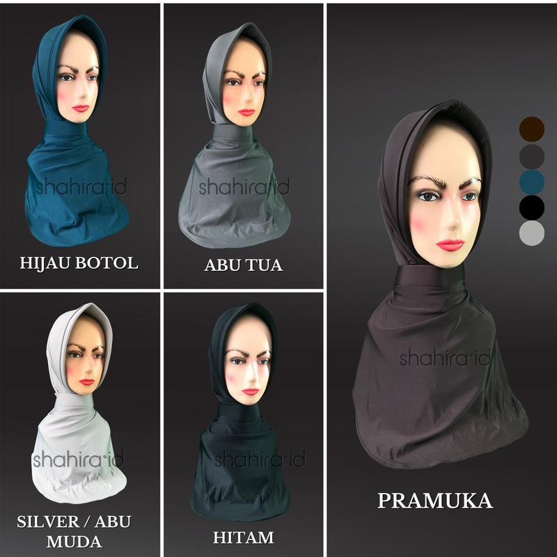 Jilbab Dinas Bhayangkari Pns Polri Premium Hijab Bayangkari Instan Anti Tembem Pad Busa Tebal Kerudung Muslim Nyaman tali 9