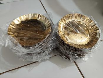 Product Review of Piring Kertas Mas Isi 10pcs / Piring Kue Bolu Ulang Tahun Isi 10 Pcs Sekali pakai from T**l 0